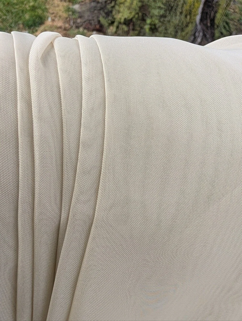 Custom Made Window Traversing Drapery Sheers Taupe 3 Finger Pinch Pleat 1 Panel